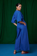 Neelam Linen Pleated Wrap Jumpsuit On Sale