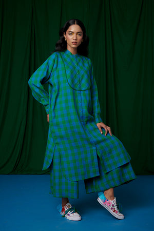 Forest Linen Shirt Dress and Culotte Pants