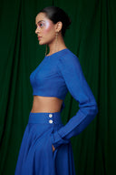 Neelam Linen Crop Top On Sale