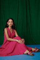 Rani Linen Flared Dress On Sale