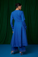 Neelam Linen Anarkali Kurta Set On Sale