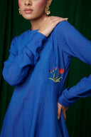 Neelam Linen Anarkali Kurta Set On Sale