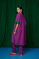 Violet Linen Dolman Kurta On Sale