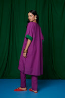 Violet Linen Dolman Kurta - Sale
