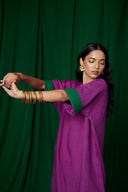 Violet Linen Dolman Kurta On Sale