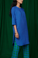 Neelam Linen Panelled Kurta Set - Sale