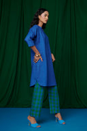 Neelam Linen Panelled Kurta Set - Sale