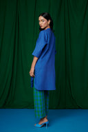 Neelam Linen Panelled Kurta Set - Sale