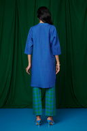Neelam Linen Panelled Kurta Set - Sale