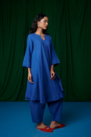 Neelam Linen Pheran Kurta Set