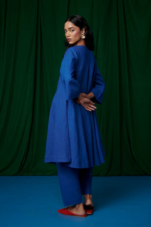 Neelam Linen Pheran Kurta Set