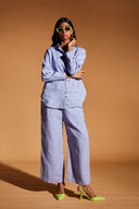 Jacaranda Linen Oversized Shirt On Sale