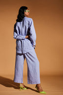 Jacaranda Linen Oversized Shirt On Sale