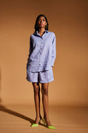 Jacaranda Linen Oversized Shirt On Sale