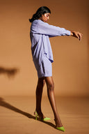 Jacaranda Linen Oversized Shirt On Sale