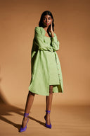 Pista Linen Shirt Dress On Sale