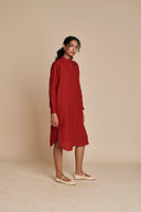 Anaar Linen Shirt Dress On Sale