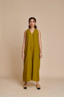Mehendi Linen Flared Jumpsuit - Sale