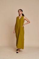 Mehendi Linen Flared Jumpsuit - Sale