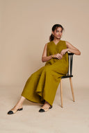 Mehendi Linen Flared Jumpsuit - Sale