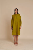 Mehendi Linen Shirt Dress - Sale