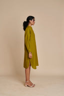 Mehendi Linen Shirt Dress - Sale