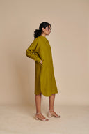 Mehendi Linen Shirt Dress - Sale
