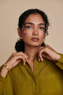 Mehendi Linen Shirt Dress - Sale