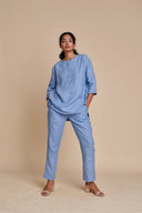 Ashwem Linen Pleated Pants - Sale