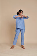 Ashwem Linen Short Kurta On Sale