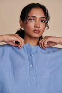 Ashwem Linen Short Kurta Set On Sale
