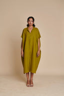 Mehendi Linen Kaftan Dress - Sale