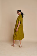 Mehendi Linen Kaftan Dress - Sale