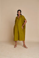 Mehendi Linen Kaftan Dress - Sale