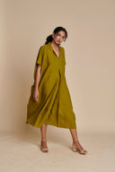 Mehendi Linen Kaftan Dress - Sale