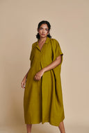 Mehendi Linen Kaftan Dress - Sale