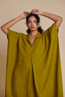 Mehendi Linen Kaftan Dress - Sale