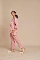 Candy Floss Linen Short Kurta On Sale