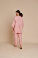 Candy Floss Linen Short Kurta On Sale