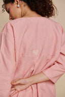 Candy Floss Linen Short Kurta On Sale
