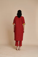 Anaar Linen Dolman Kurta Set On Sale