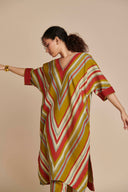 Leher Linen Dolman Kurta Set On Sale
