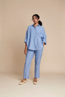 Ashwem Linen Oversized Flared Shirt - Sale