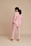 Candy Floss Linen Oversized Flared Shirt Set - Sale