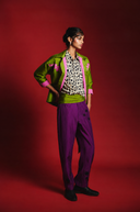 Fern Silk Embroidered Unisex Applique Jacket