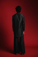 Charcoal Silk Men's Saif Kurta