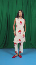 Wildflower Linen Fitted Kurta Set