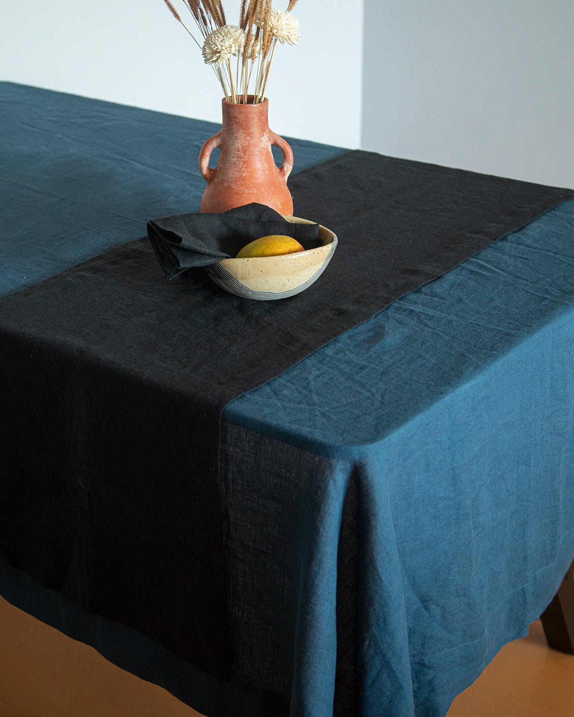 Indigo Linen Tablecloth