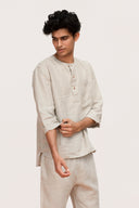 Undyed Linen Men's Pyjama Set