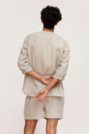 Undyed Linen Men's Shorts Set